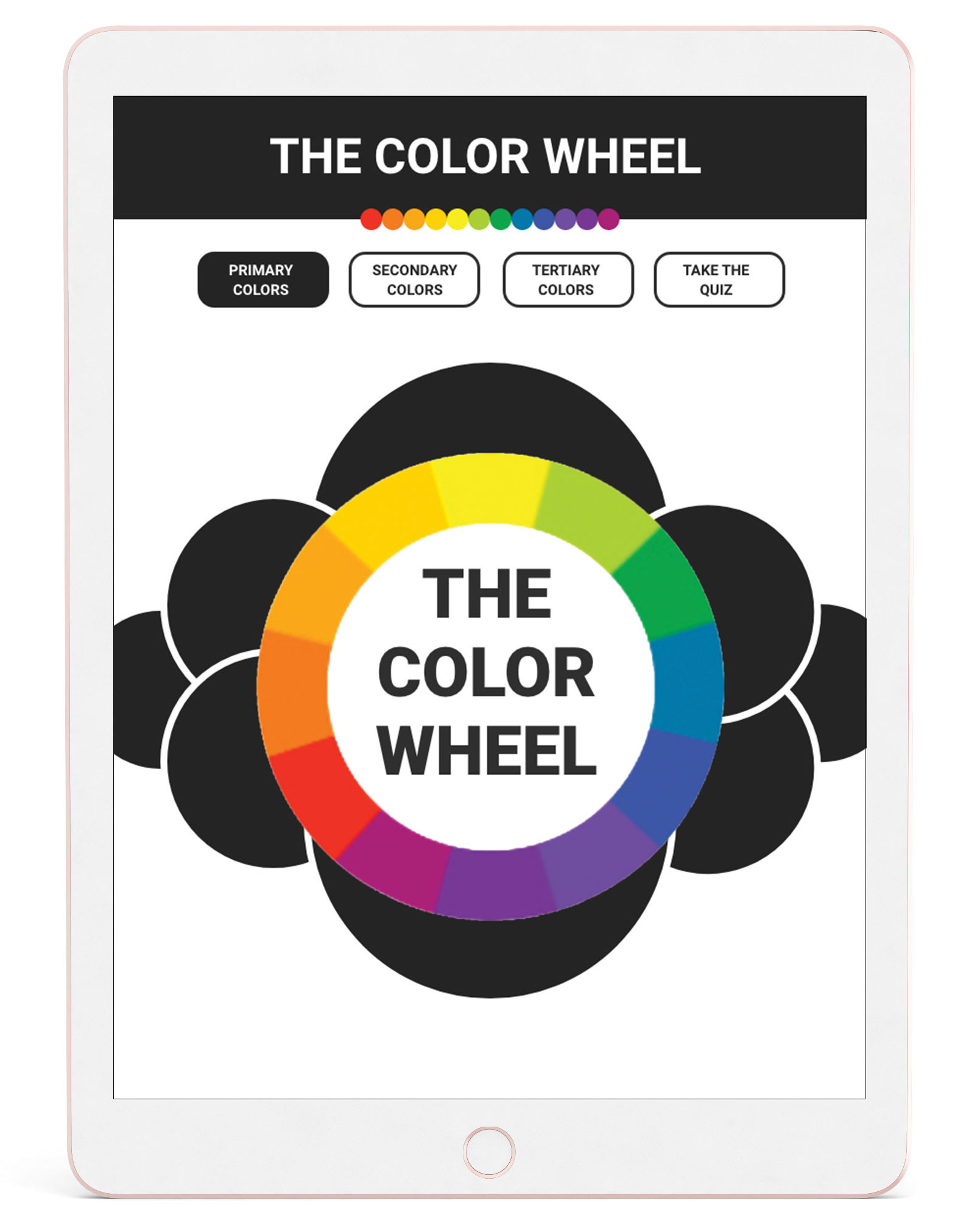 color-wheel website mockup